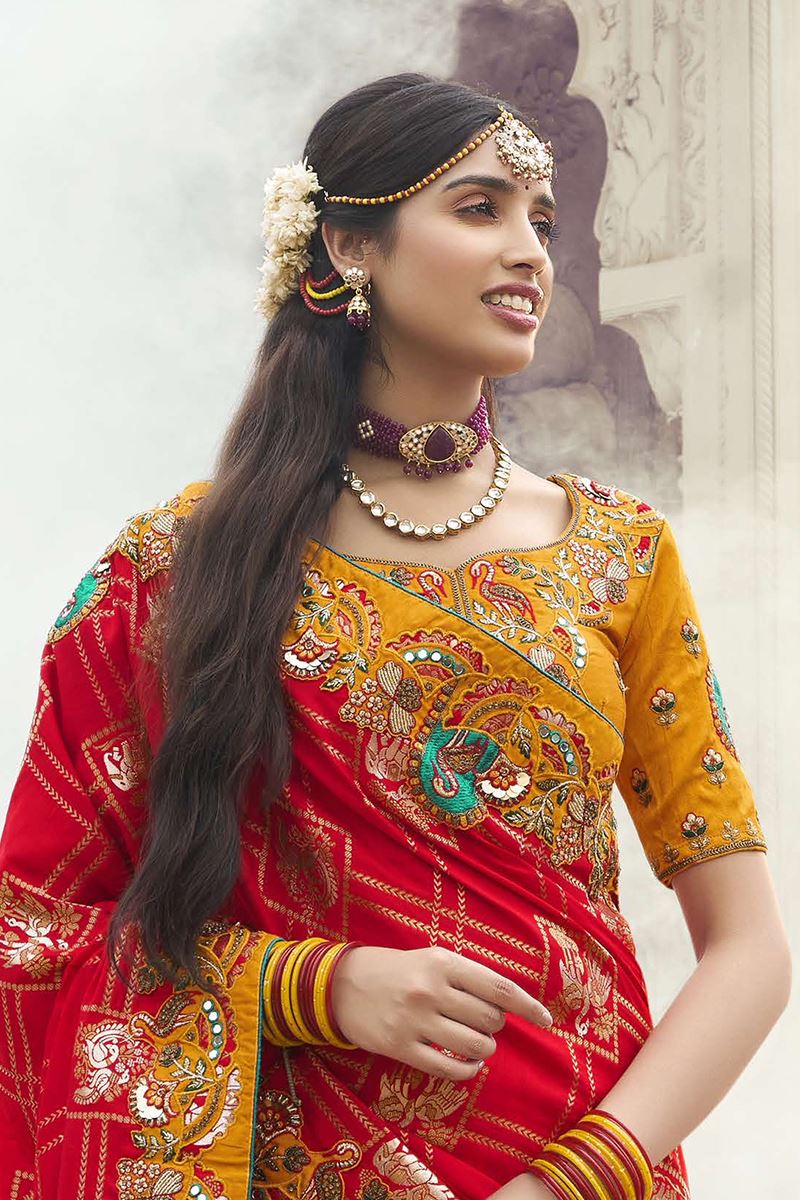 Striking Silk Designer Saree for Wedding and Reception