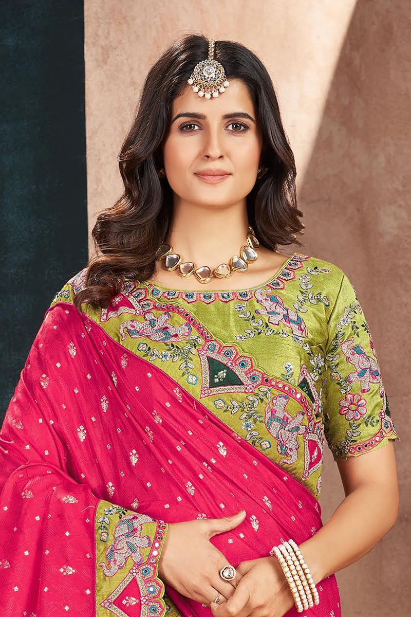 Creative Silk Designer Saree for Wedding and Reception