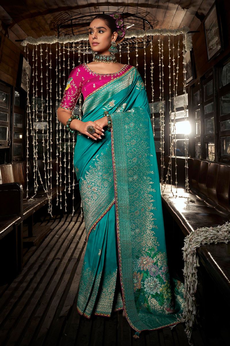 Heavenly Soft Dola Viscose Silk Designer Saree for Wedding and Reception