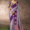 Spectacular Pure Satin Silk Designer Saree for Engagement, Wedding, and Reception
