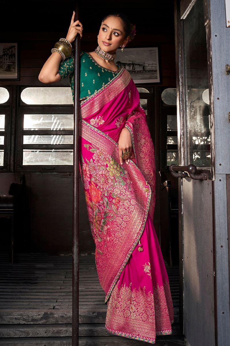 Exquisite Soft Dola Viscose Silk Designer Saree for Wedding and Reception