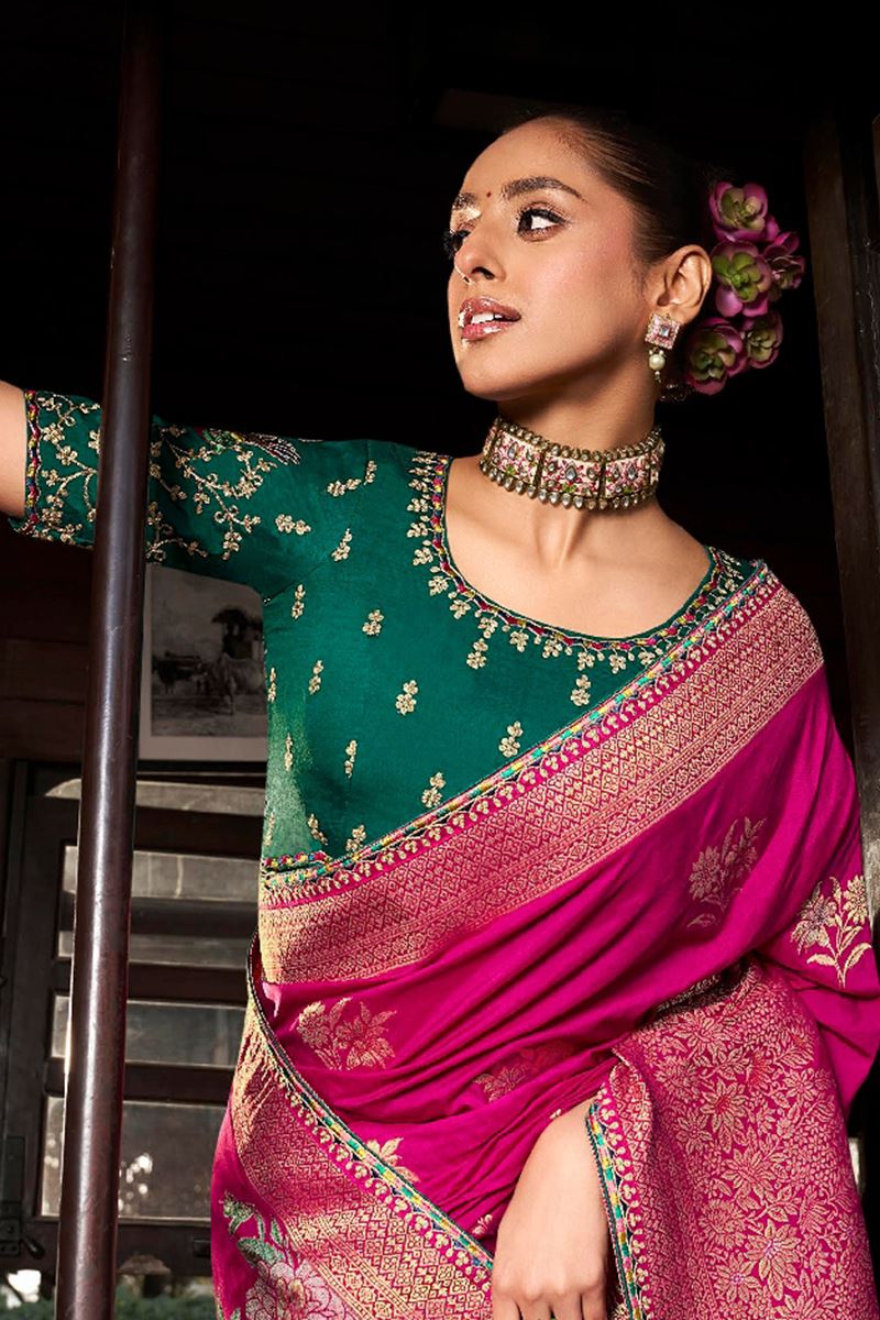 Exquisite Soft Dola Viscose Silk Designer Saree for Wedding and Reception