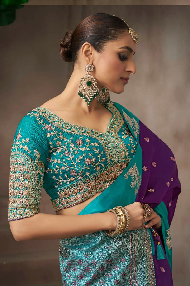 Smashing Pure Satin Silk Designer Saree for Engagement, Wedding, and Reception