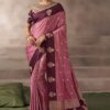 Captivating Pure Satin Silk Designer Saree for Engagement, Wedding, and Reception