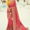 Enticing Pure Georgette Designer Saree for Reception, Sangeet, and Parties