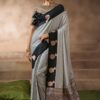 Striking Pure Satin Silk Designer Saree for Sangeet and Parties