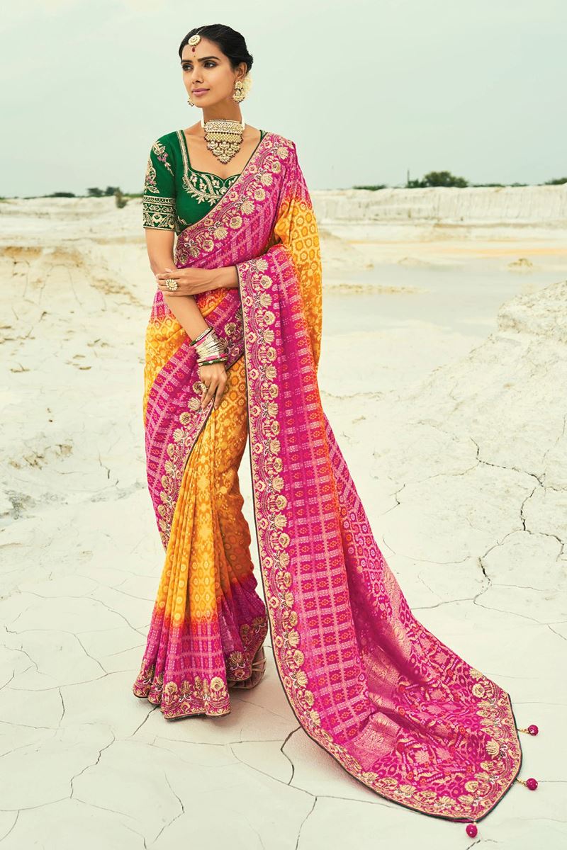 Irresistible Pure Georgette Designer Saree for Reception, Sangeet, and Parties