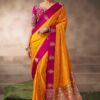 Dazzling Pure Satin Silk Designer Saree for Wedding, and Reception