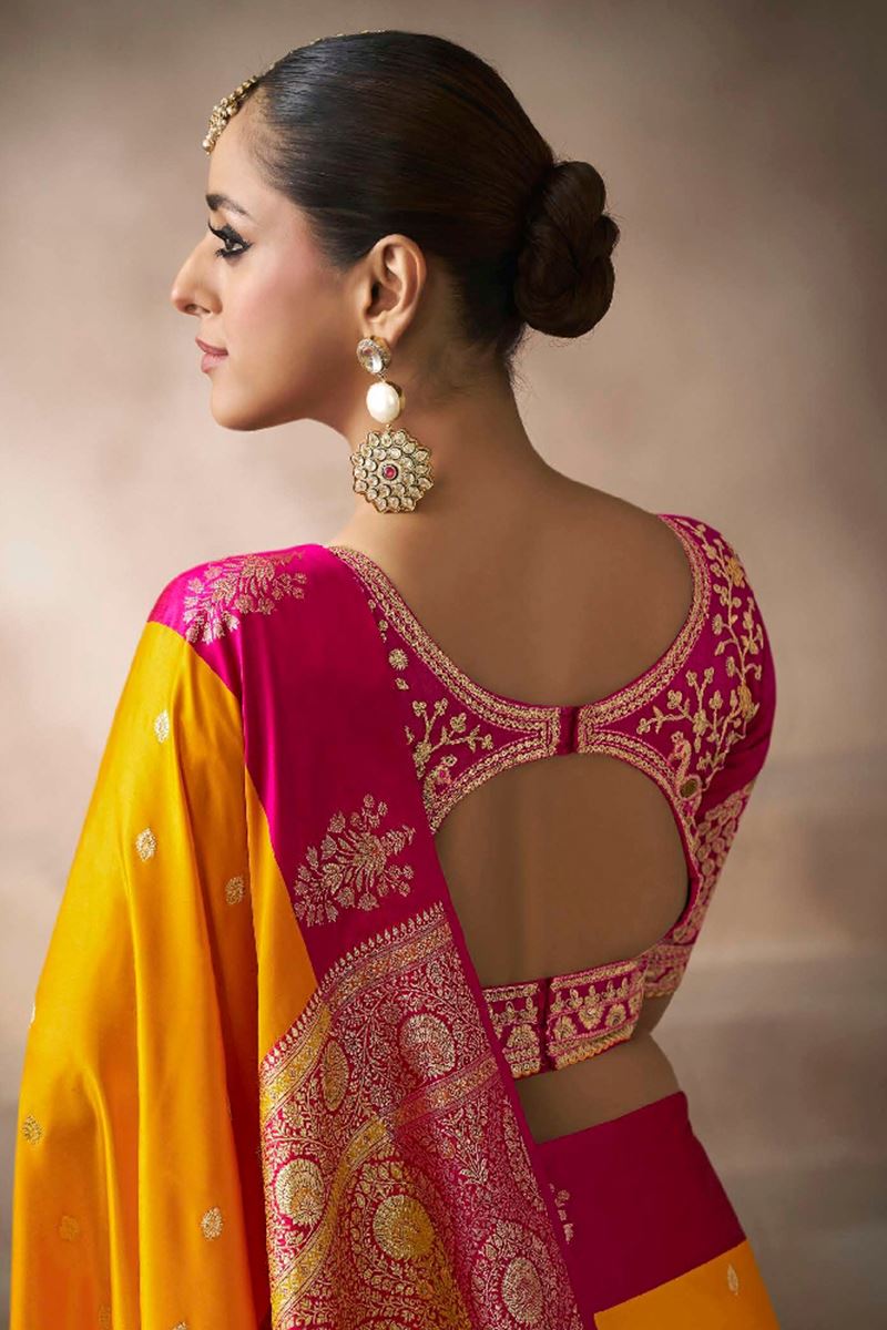 Dazzling Pure Satin Silk Designer Saree for Wedding, and Reception