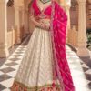 Amazing Cream and Pink Designer Wedding Lehenga Choli for Wedding and Reception