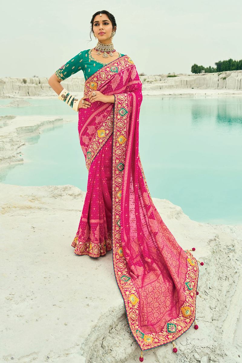 Charming Pure Georgette Designer Saree for Reception, Sangeet, and Parties