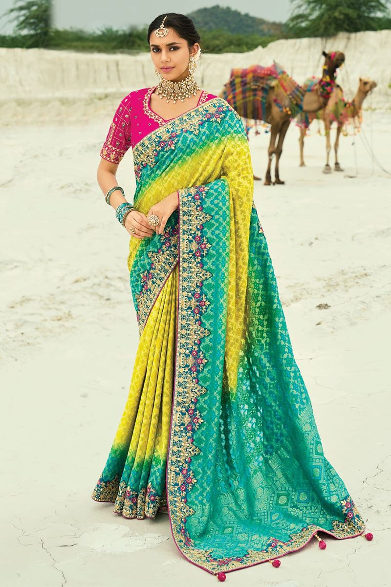Exuberant Pure Georgette Designer Saree for Reception, Sangeet, and Parties