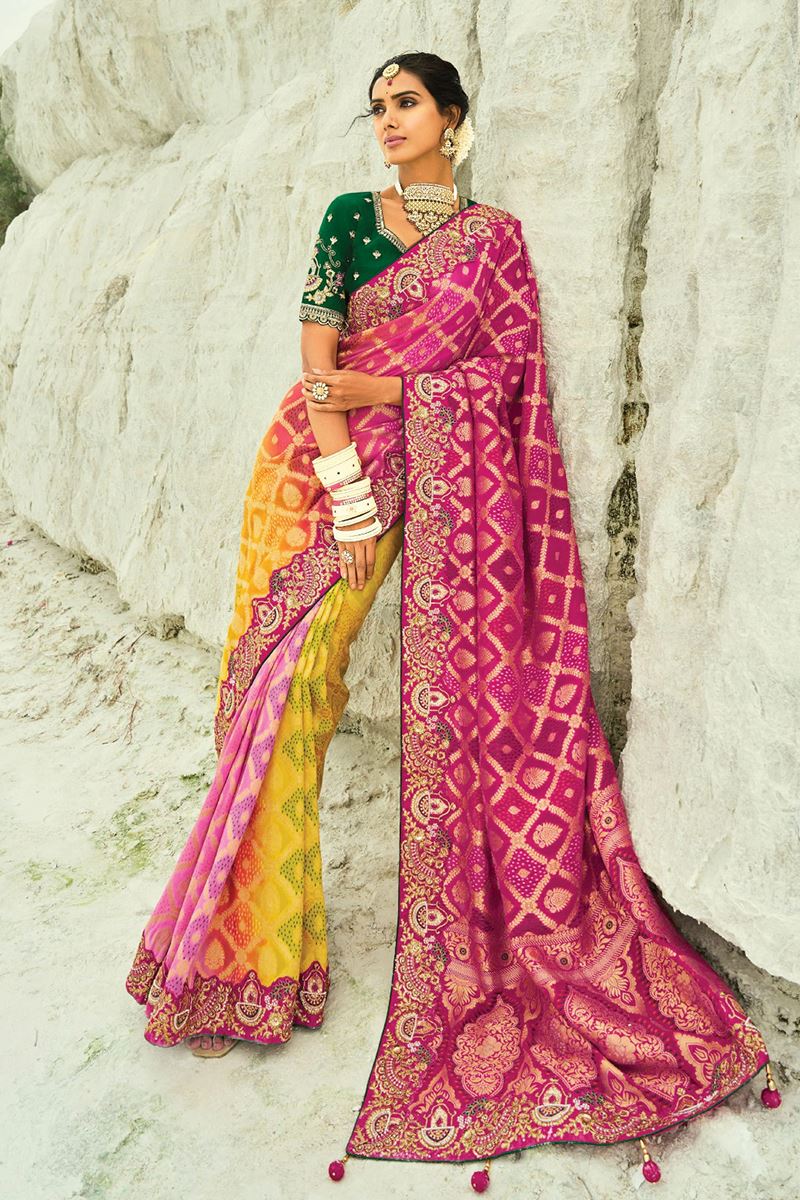 Flawless Pure Georgette Designer Saree for Reception, Sangeet, and Parties