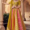 Classy Multi and Mustard Designer Wedding Lehenga Choli for Haldi, Wedding, and Reception