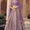 Pretty Purple Designer Wedding Lehenga Choli for Wedding and Reception