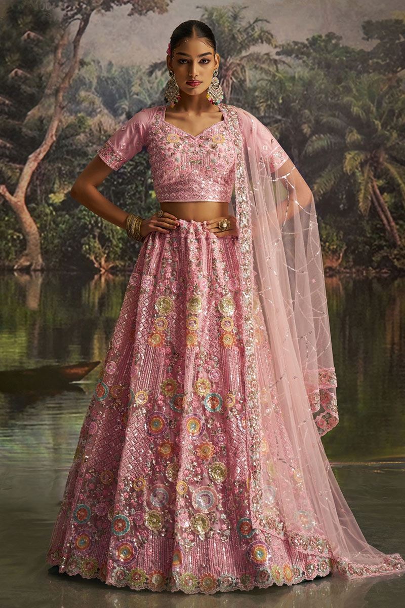 Attractive Soft Net Designer Wedding Lehenga Choli for Engagement, Wedding, and Reception