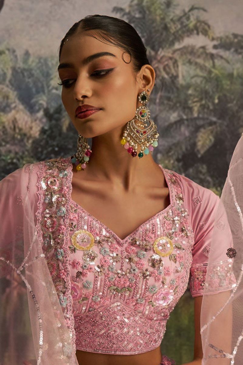 Attractive Soft Net Designer Wedding Lehenga Choli for Engagement, Wedding, and Reception