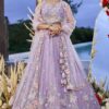 Amazing Lavender Designer Indo-Western Lehenga Choli for Engagement and Reception