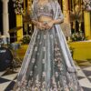 Impressive Tissue Designer Indo-Western Lehenga Choli for Engagement and Reception