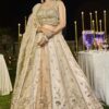 Classy Satin Silk Designer Indo-Western Lehenga Choli for Engagement and Reception