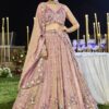 Astounding Tissue Designer Indo-Western Lehenga Choli for Engagement and Reception