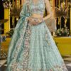 Pretty Satin Silk Designer Indo-Western Lehenga Choli for Engagement and Reception