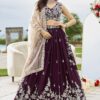 Divine Satin Silk Designer Indo-Western Lehenga Choli for Engagement and Reception