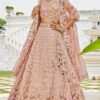 Surreal Satin Silk Designer Indo-Western Lehenga Choli for Engagement and Reception