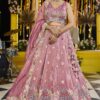 Aesthetic Satin Silk Designer Indo-Western Lehenga Choli for Engagement and Reception