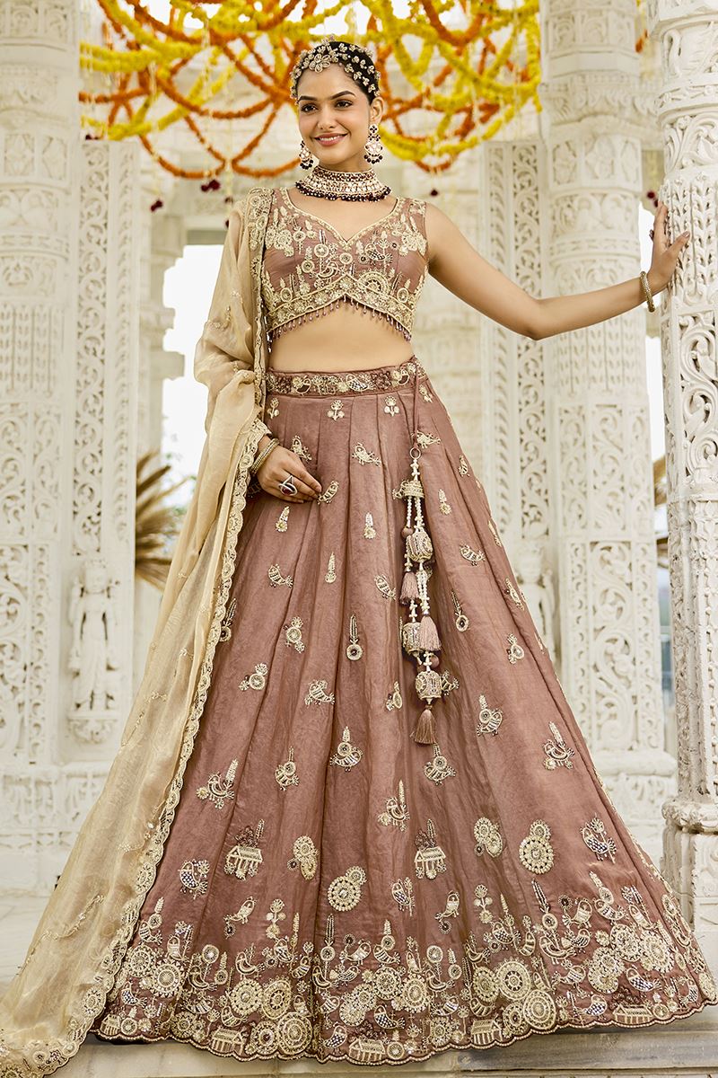 Trendy Satin Silk Designer Indo-Western Lehenga Choli for Engagement and Reception