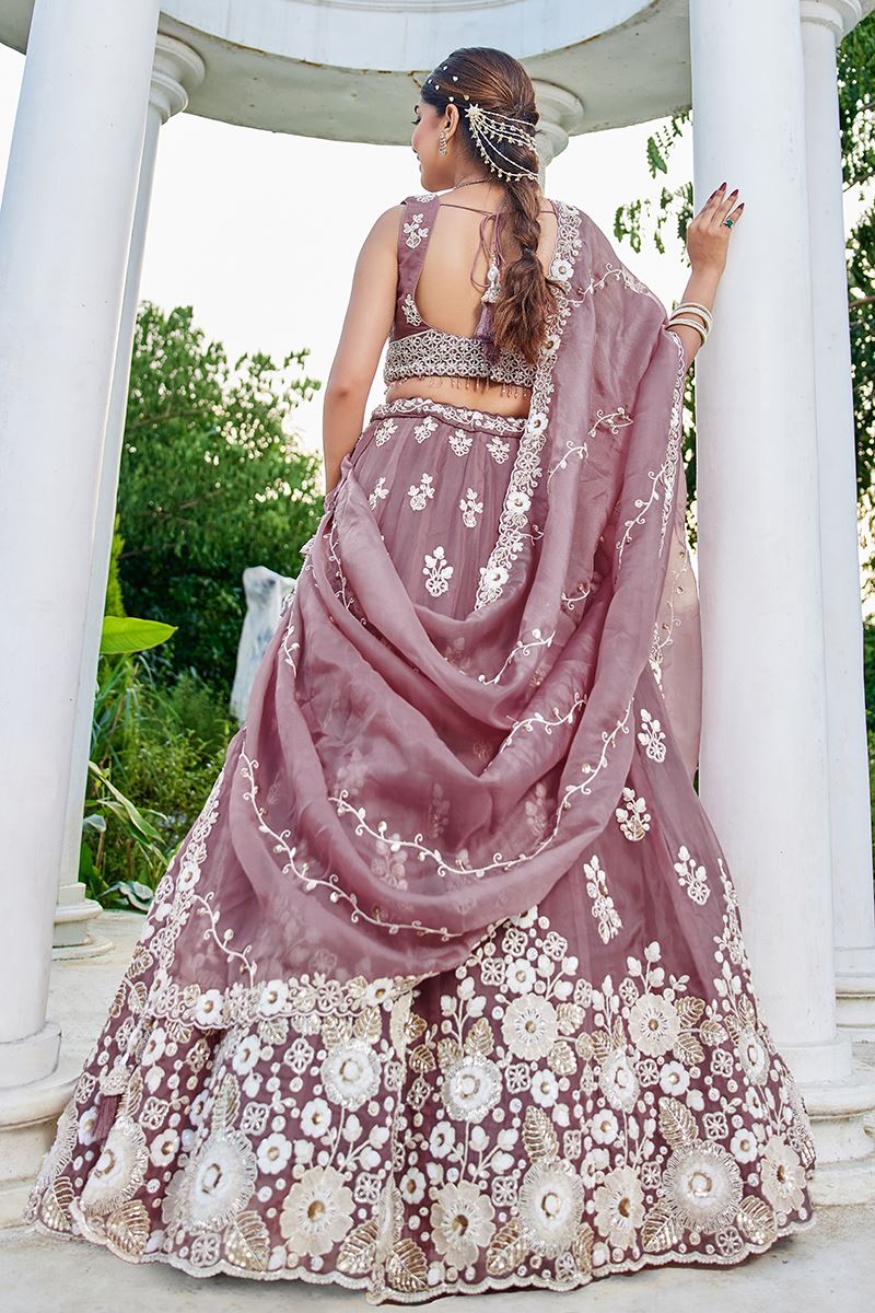 Marvelous Organza Designer Indo-Western Lehenga Choli for Engagement and Reception