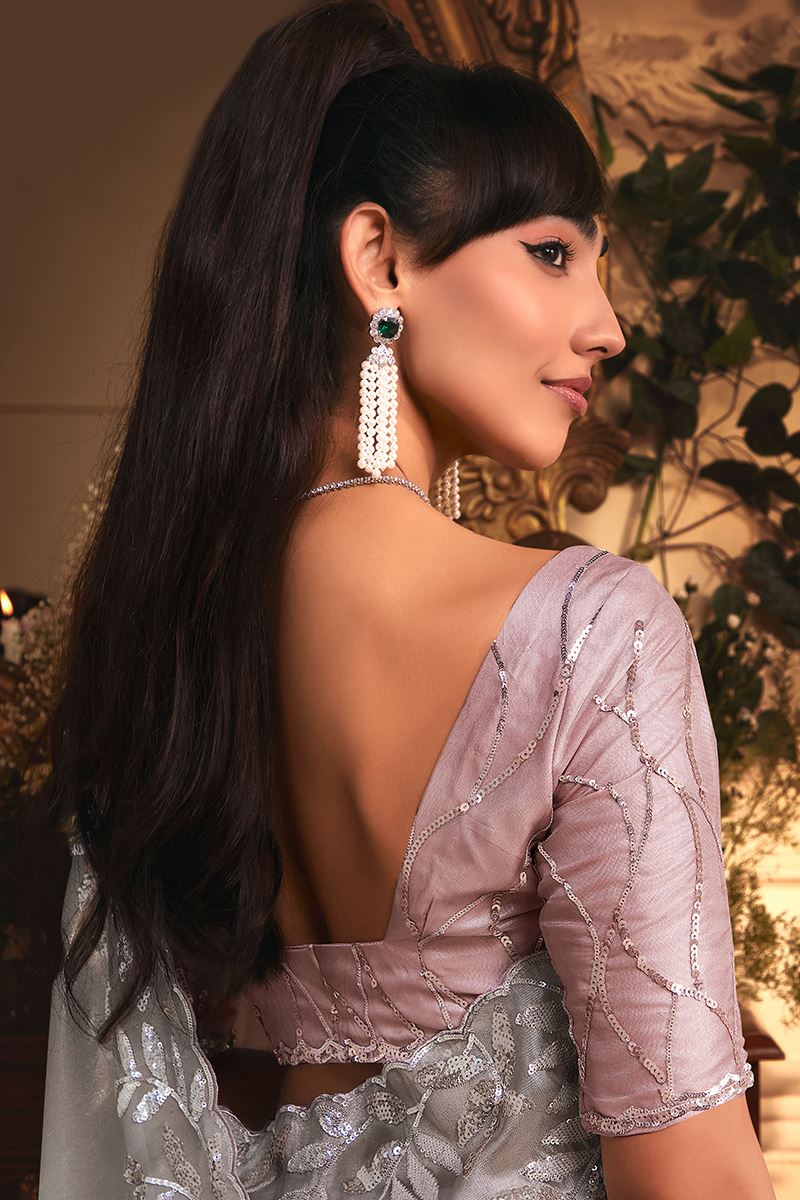 Heavenly Tissue Organza Silk Designer Saree for Engagement and Reception