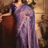 Artistic Tissue Organza Silk Designer Saree for Engagement and Reception