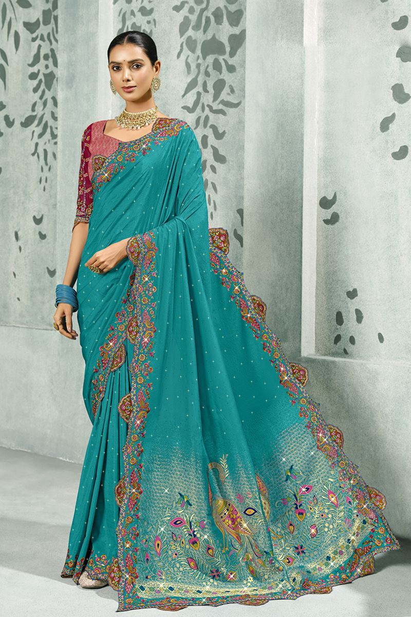 Creative Silk Designer Saree for Wedding and Reception