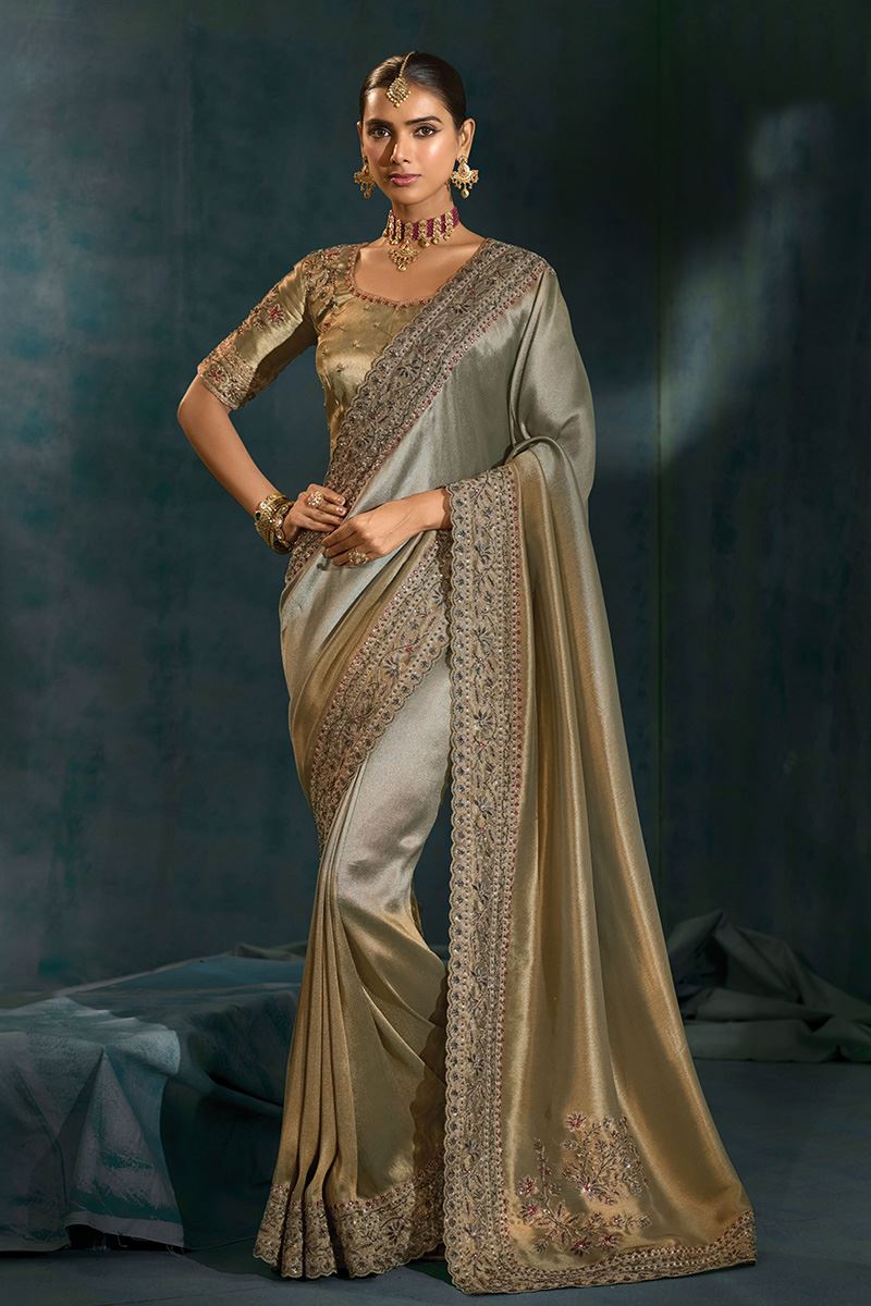 Surreal Pure Ziraf Silk Designer Saree for Engagement and Reception
