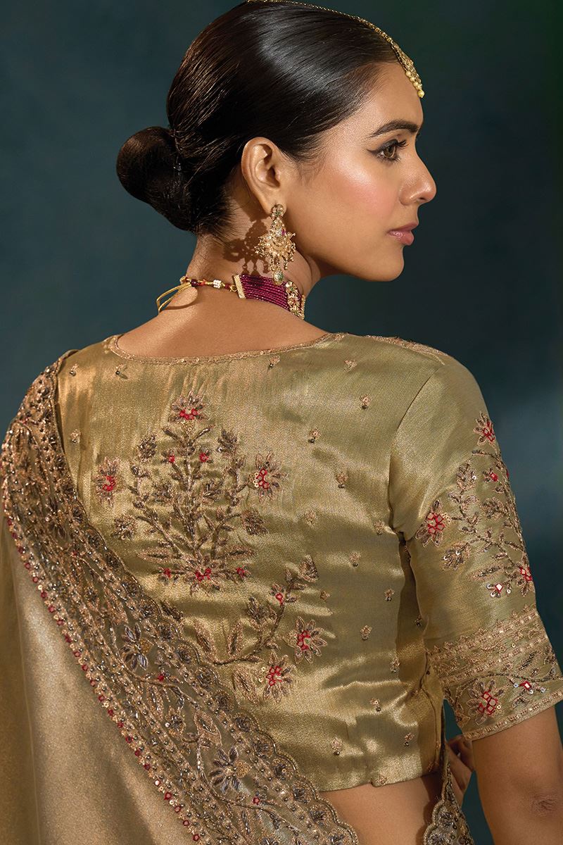 Surreal Pure Ziraf Silk Designer Saree for Engagement and Reception