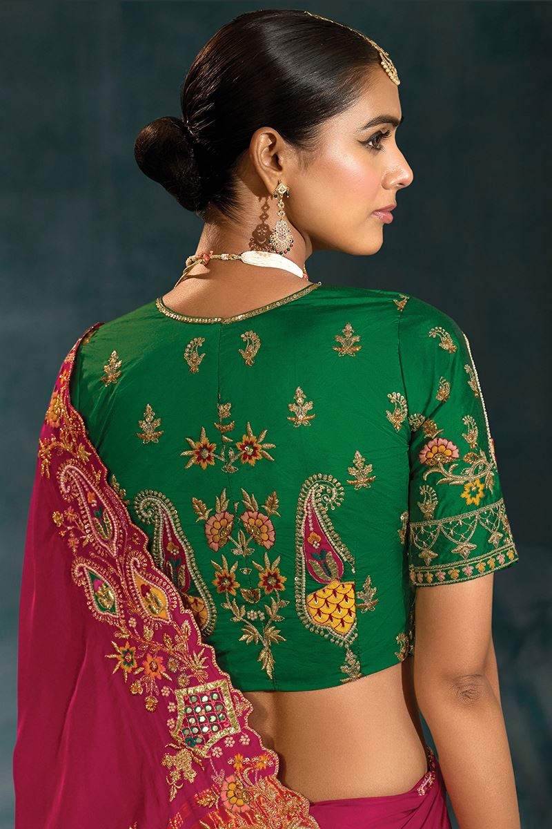 Aesthetic Pure Gajji Silk Designer Saree for Wedding and Reception