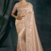 Enticing Pure Ziraf Silk Designer Saree for Engagement and Reception