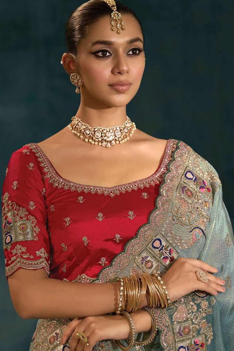 Irresistible Pure Natural Crepe Designer Saree for Engagement and Reception