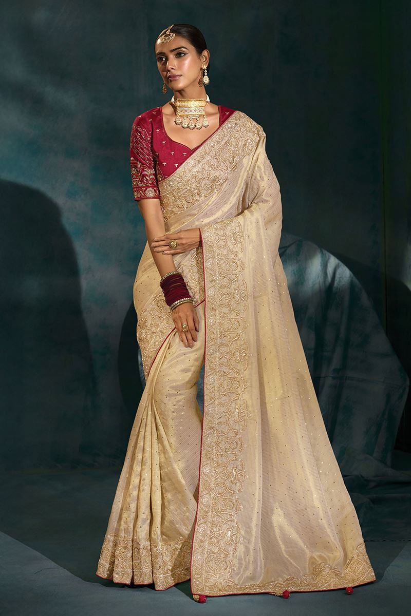 Delightful Pure Ziraf Silk Designer Saree for Engagement and Reception