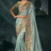 Exuberant Pure Ziraf Silk Designer Saree for Wedding, Engagement, and Reception