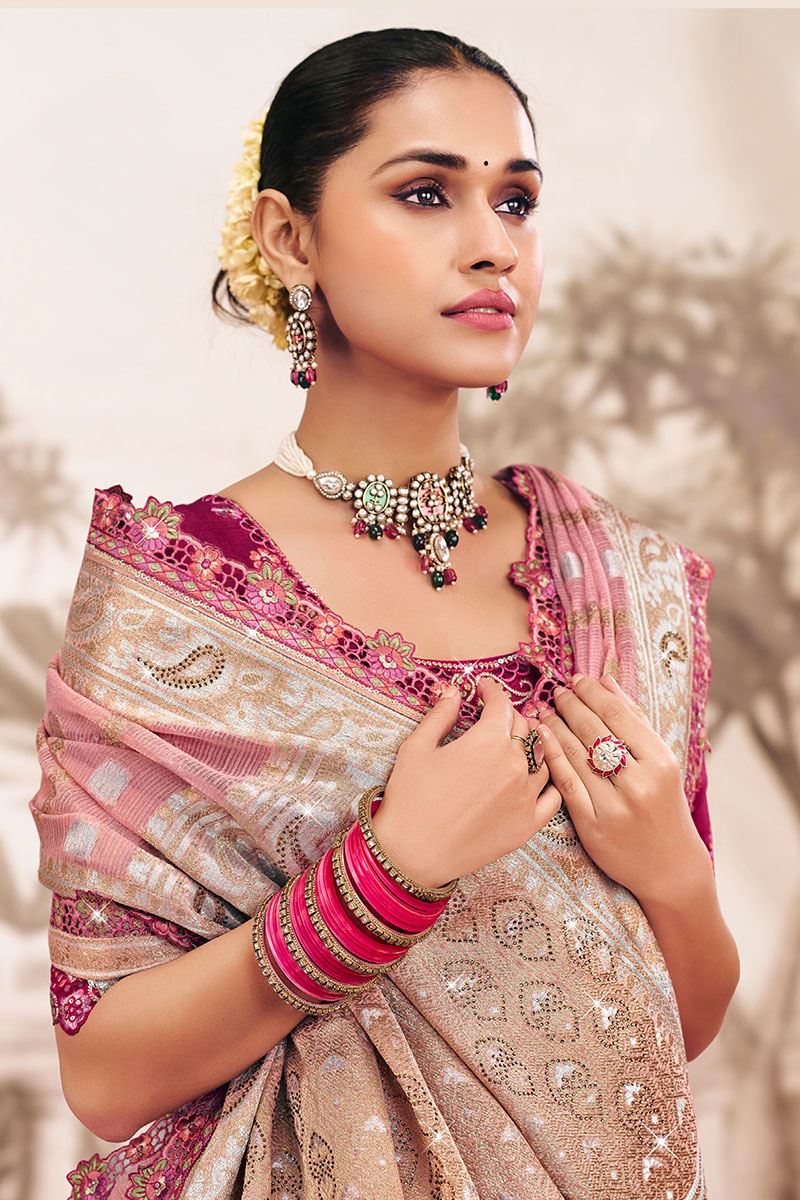 Royal Silk Designer Saree for Wedding and Reception