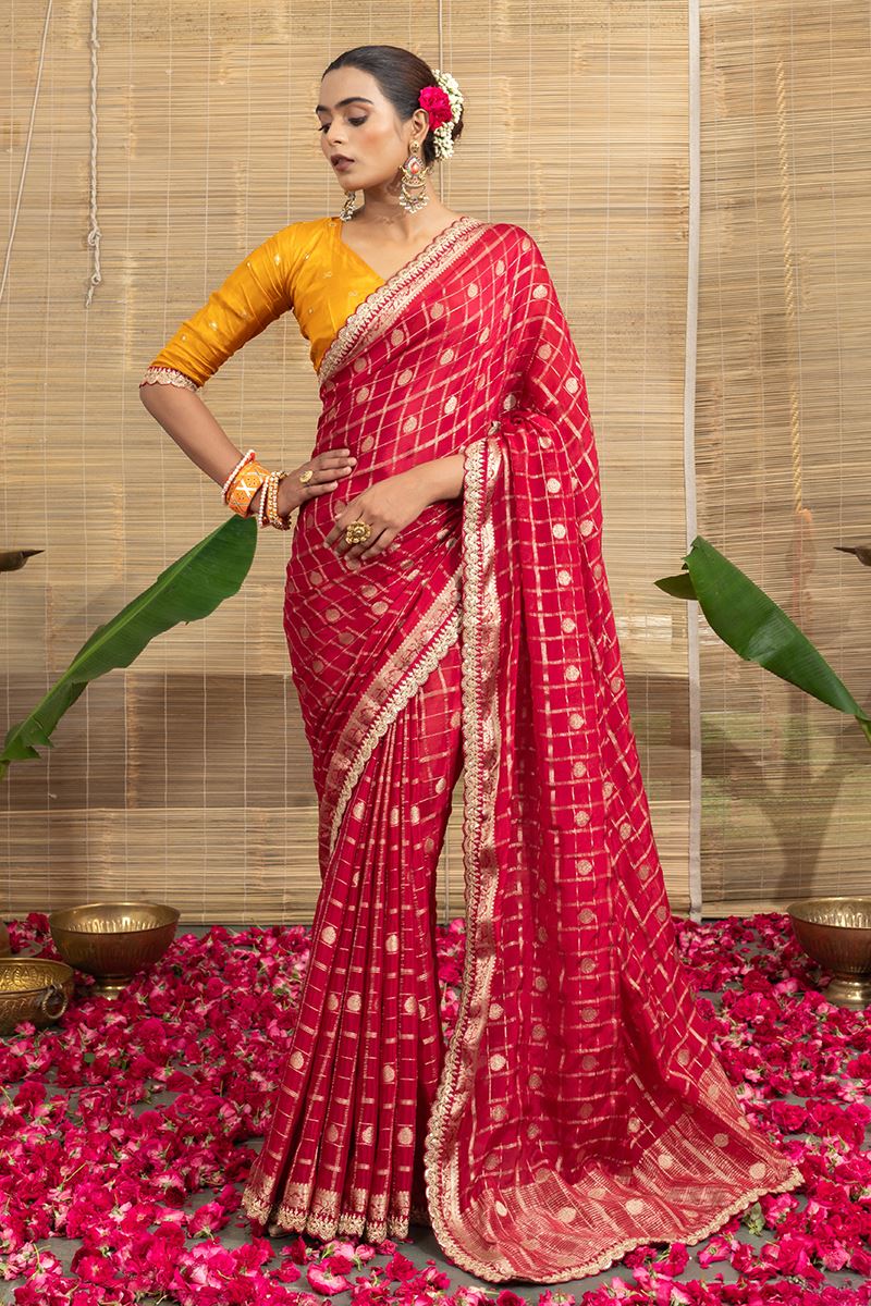 Spectacular Dola Silk Designer Saree for Wedding and Reception