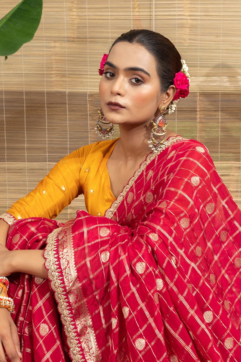 Spectacular Dola Silk Designer Saree for Wedding and Reception