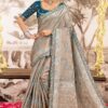 Breathtaking Silk Designer Saree for Wedding and Reception