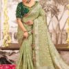 Captivating Silk Designer Saree for Mehendi, Wedding, and Reception