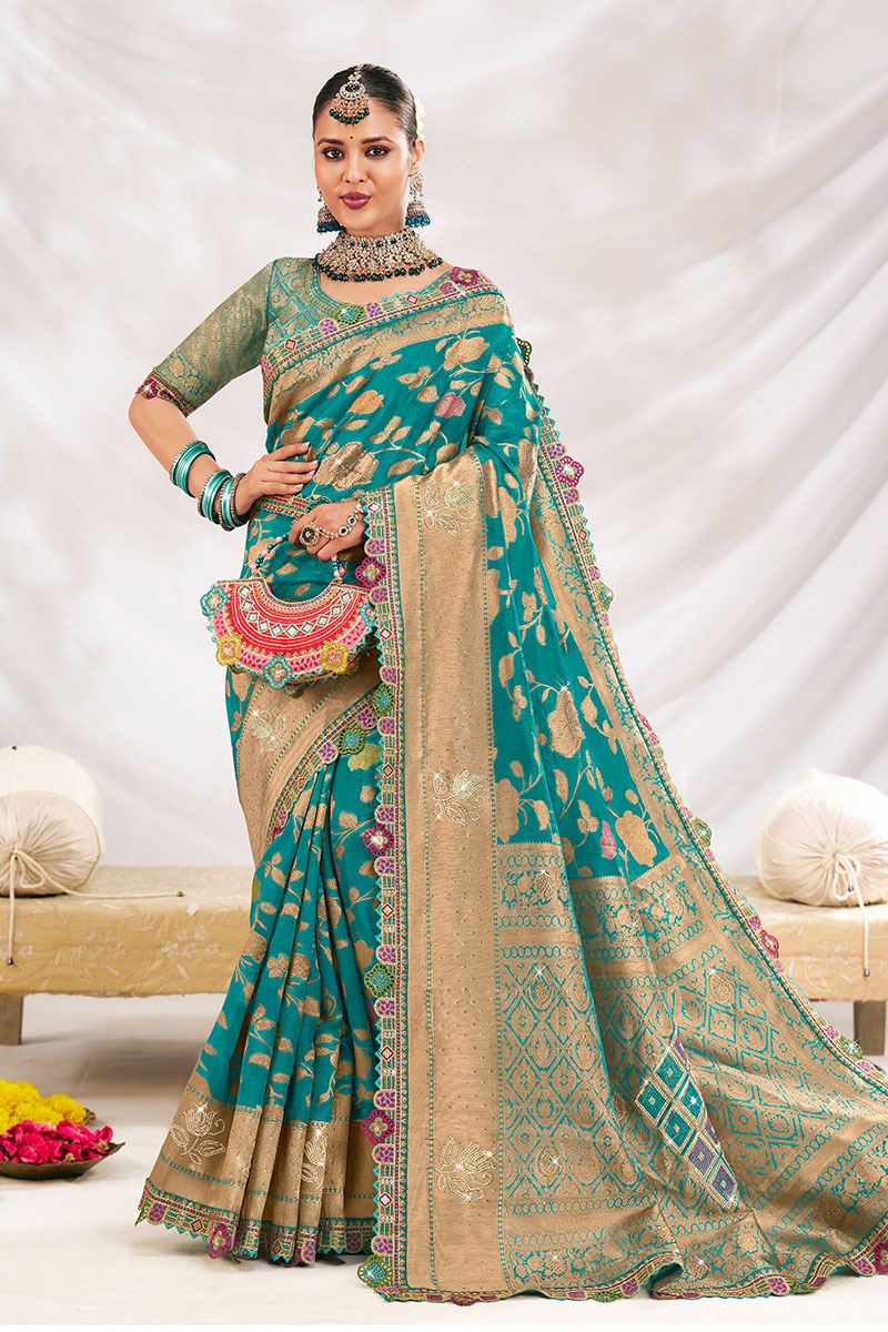 Aesthetic Silk Designer Saree for Wedding and Reception