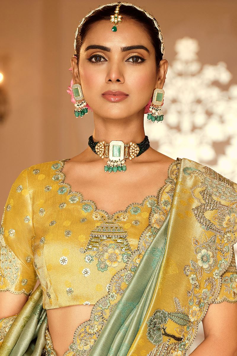 Impressive Pure Viscose Jacquard Silk Designer Saree for Wedding and Reception