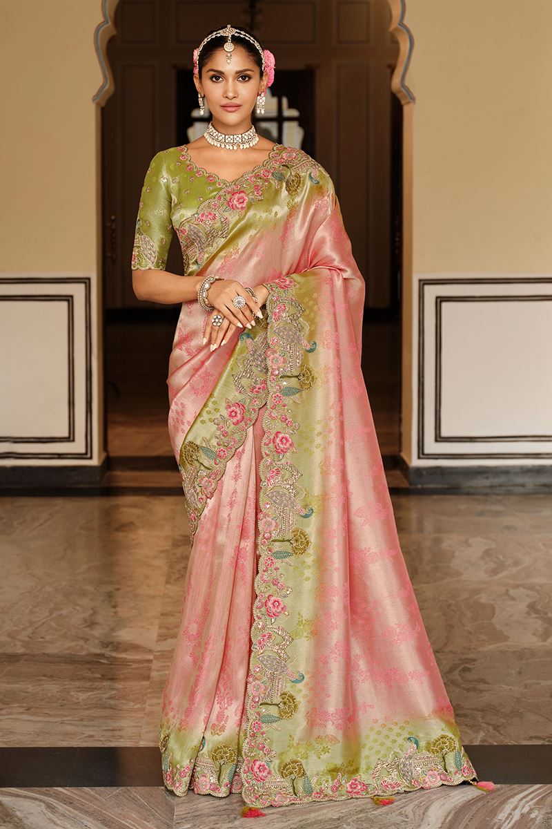 Royal Pure Viscose Jacquard Silk Designer Saree for Wedding and Reception