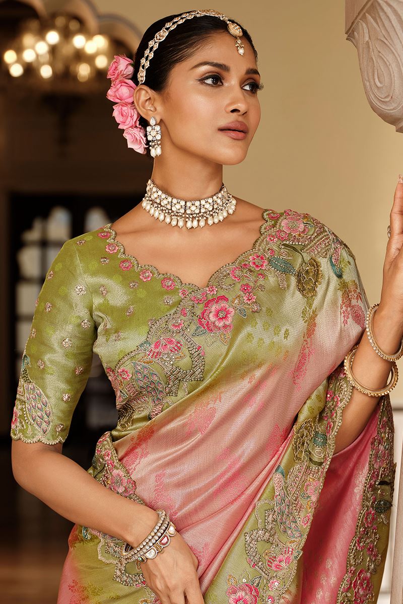 Royal Pure Viscose Jacquard Silk Designer Saree for Wedding and Reception